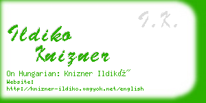 ildiko knizner business card